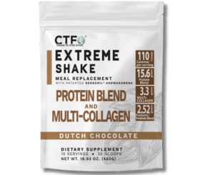 Chocolate EXTREME SHAKE w/Sensoril® Ashwagandha PROTEIN & MULTI-COLLAGEN (15 servings, 2 scoops per serving, VAT Included)